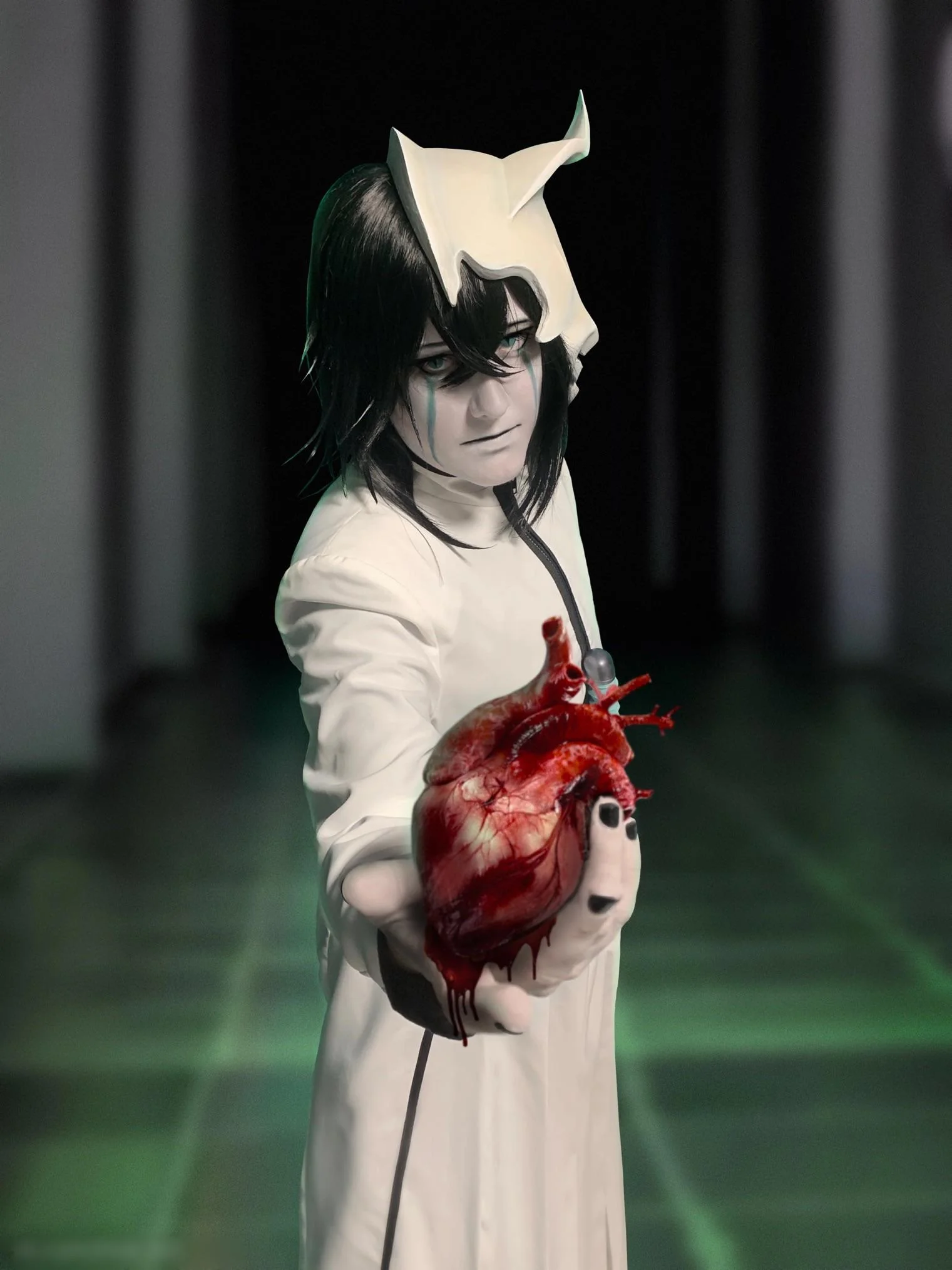 "I heard that humans like to receive hearts on some holiday. Take it." Ulquiorra cosplay by MORbd picture 1 of 1