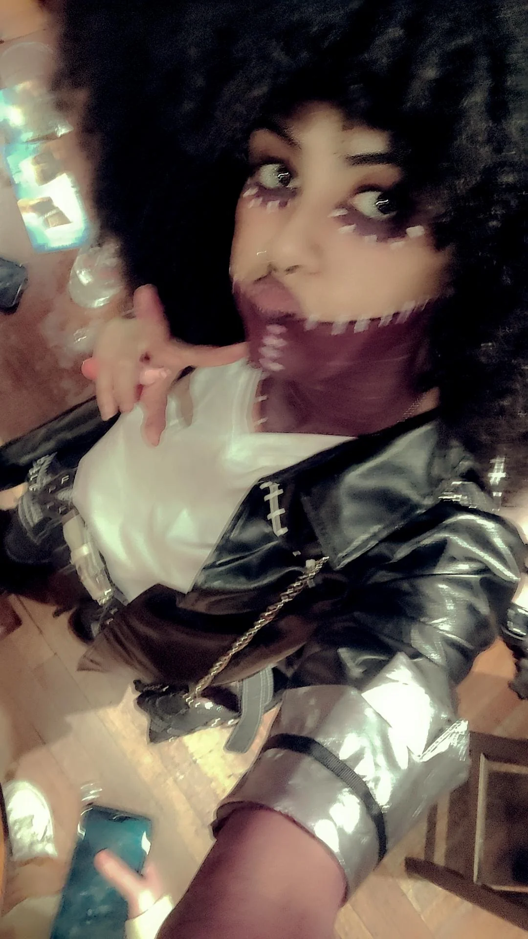 gender bent dabi (touya todoroki) cosplay I did for Halloween by me! ft my pal as choso picture 2 of 4