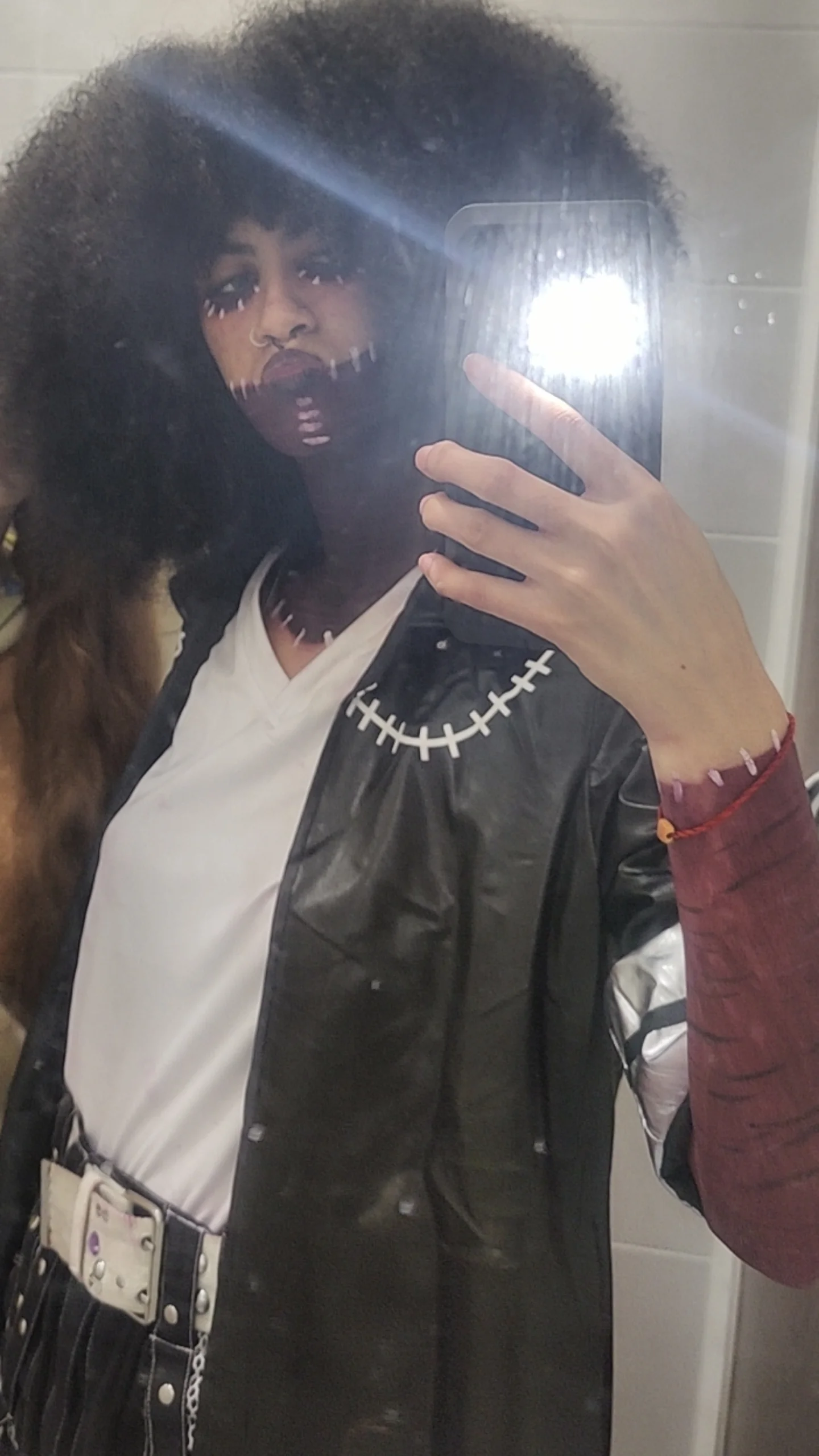 gender bent dabi (touya todoroki) cosplay I did for Halloween by me! ft my pal as choso picture 3 of 4
