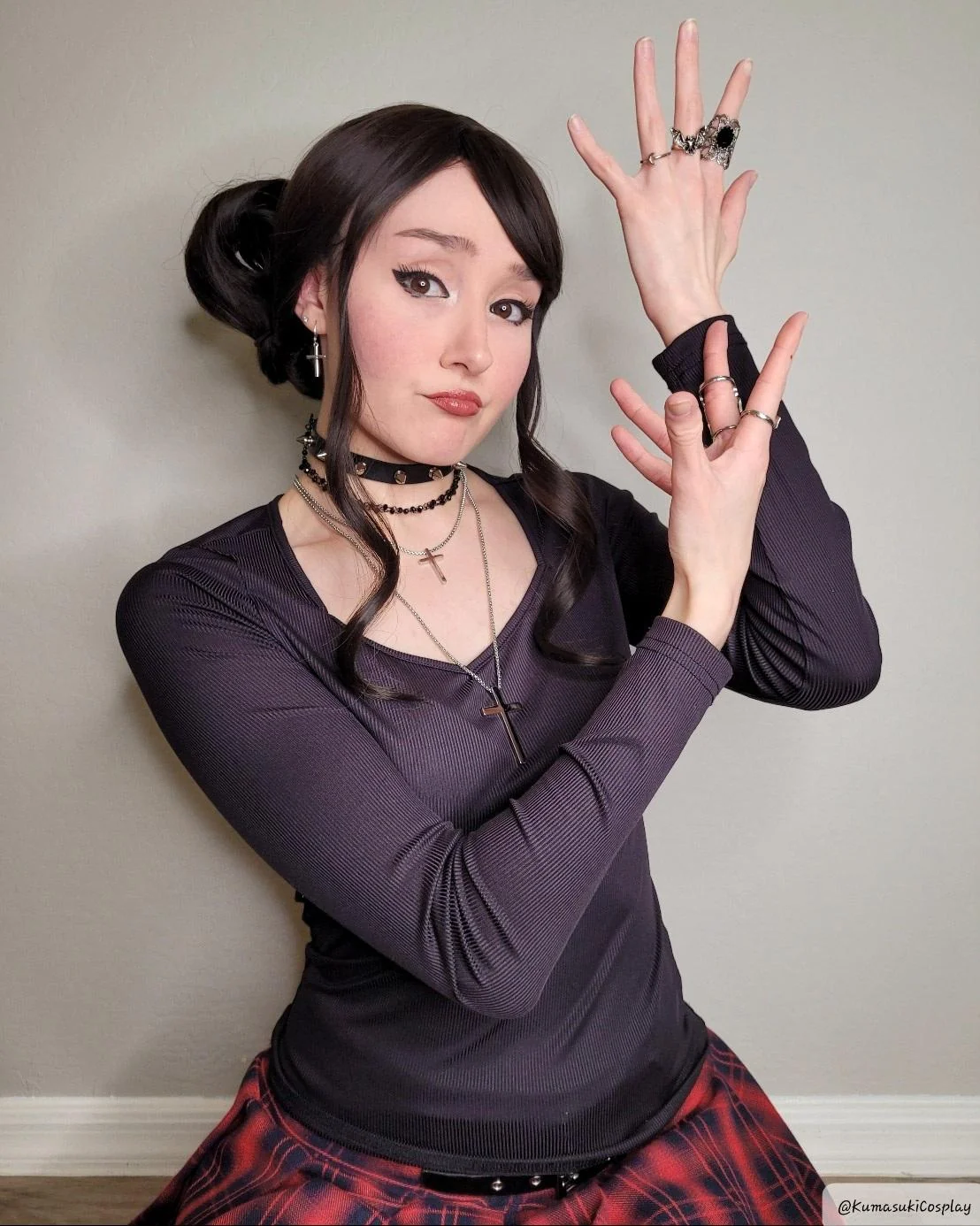 Goth Mikasa from Attack on Titan by KumasukiCosplay picture 1 of 2