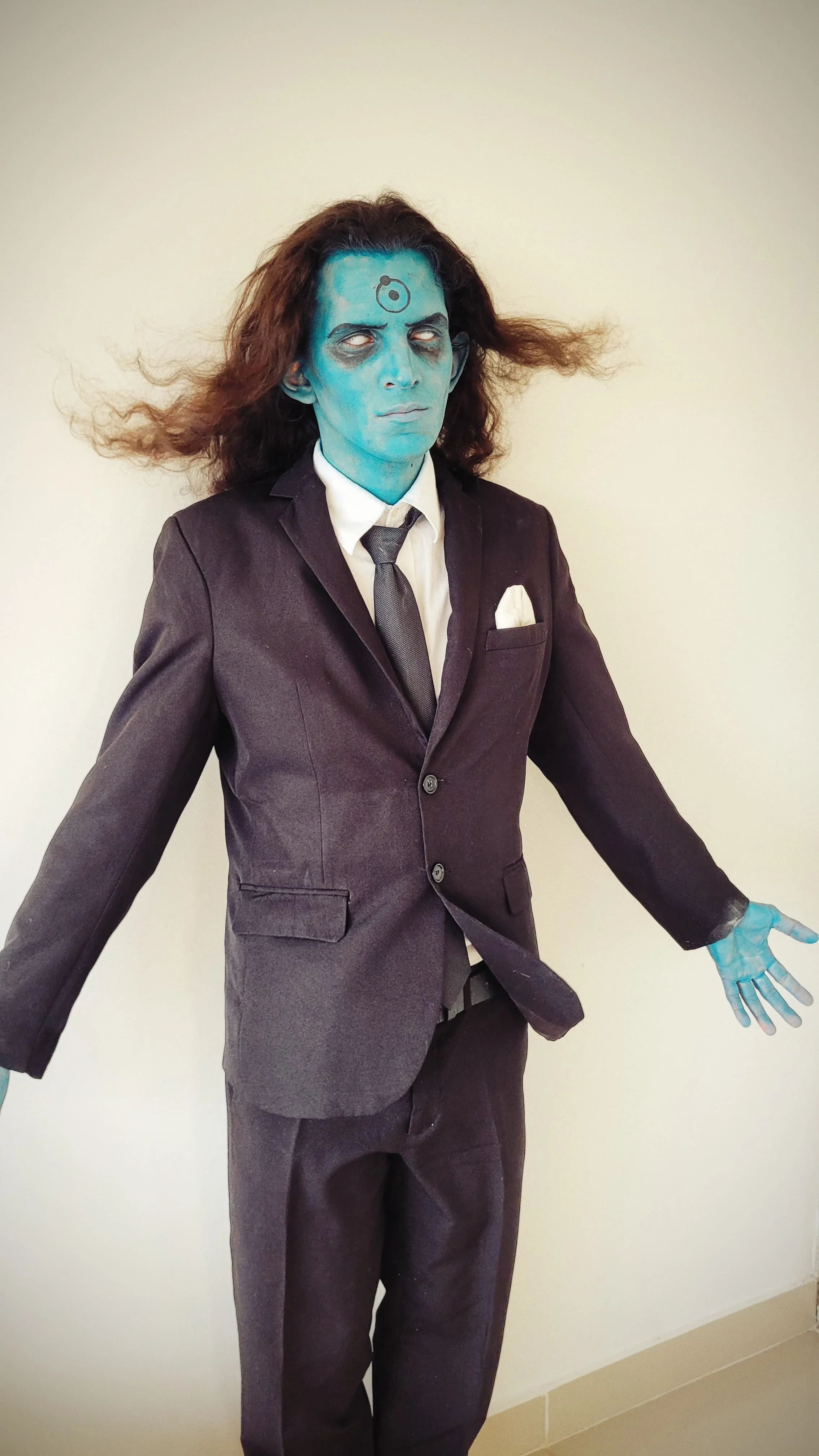[Self] Why are you wearing that human suit? (My Dr. Manhattan cosplay From Watchmen) -Victor Fox 🦊 picture 10 of 17