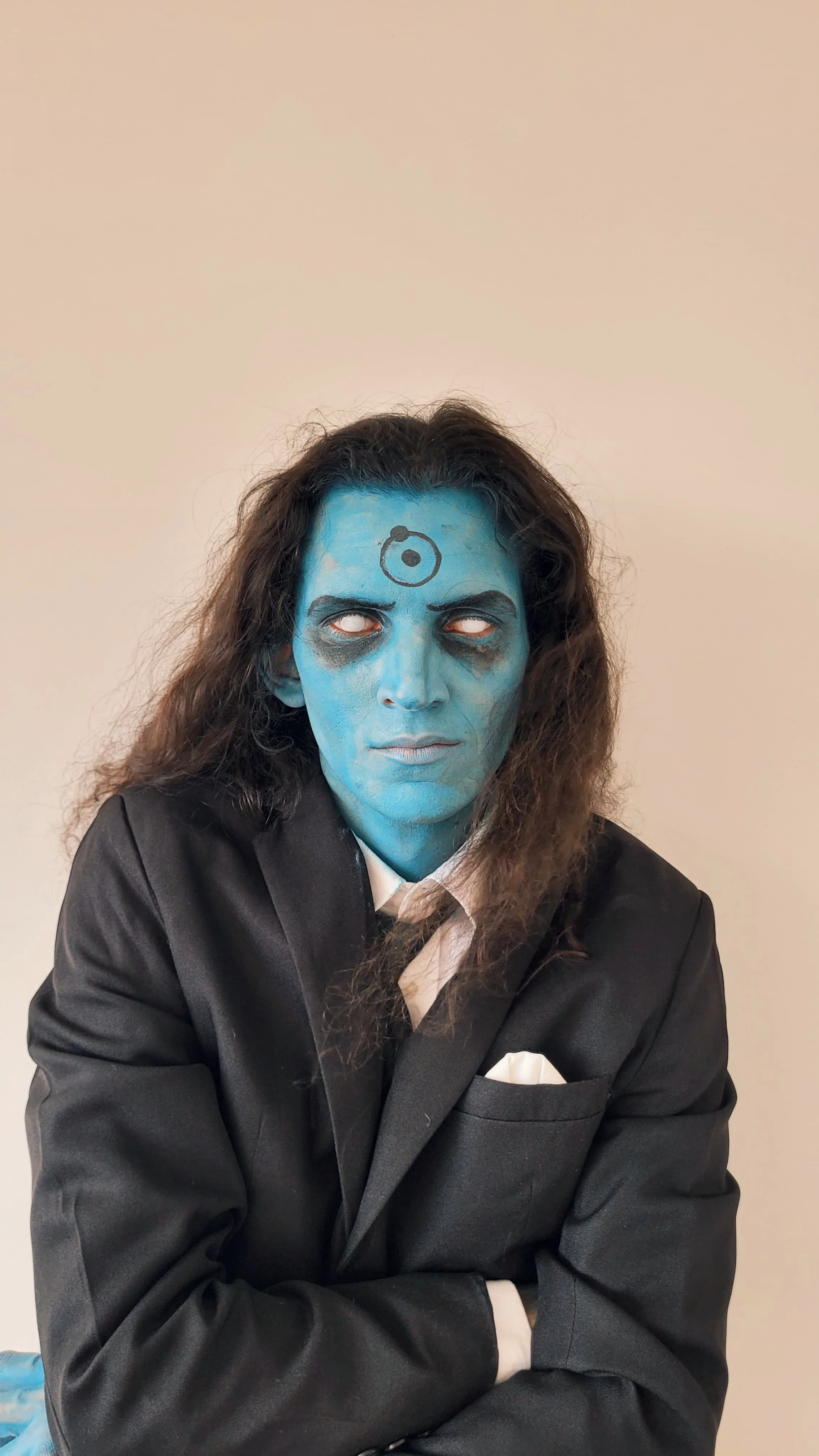 [Self] Why are you wearing that human suit? (My Dr. Manhattan cosplay From Watchmen) -Victor Fox 🦊 picture 17 of 17