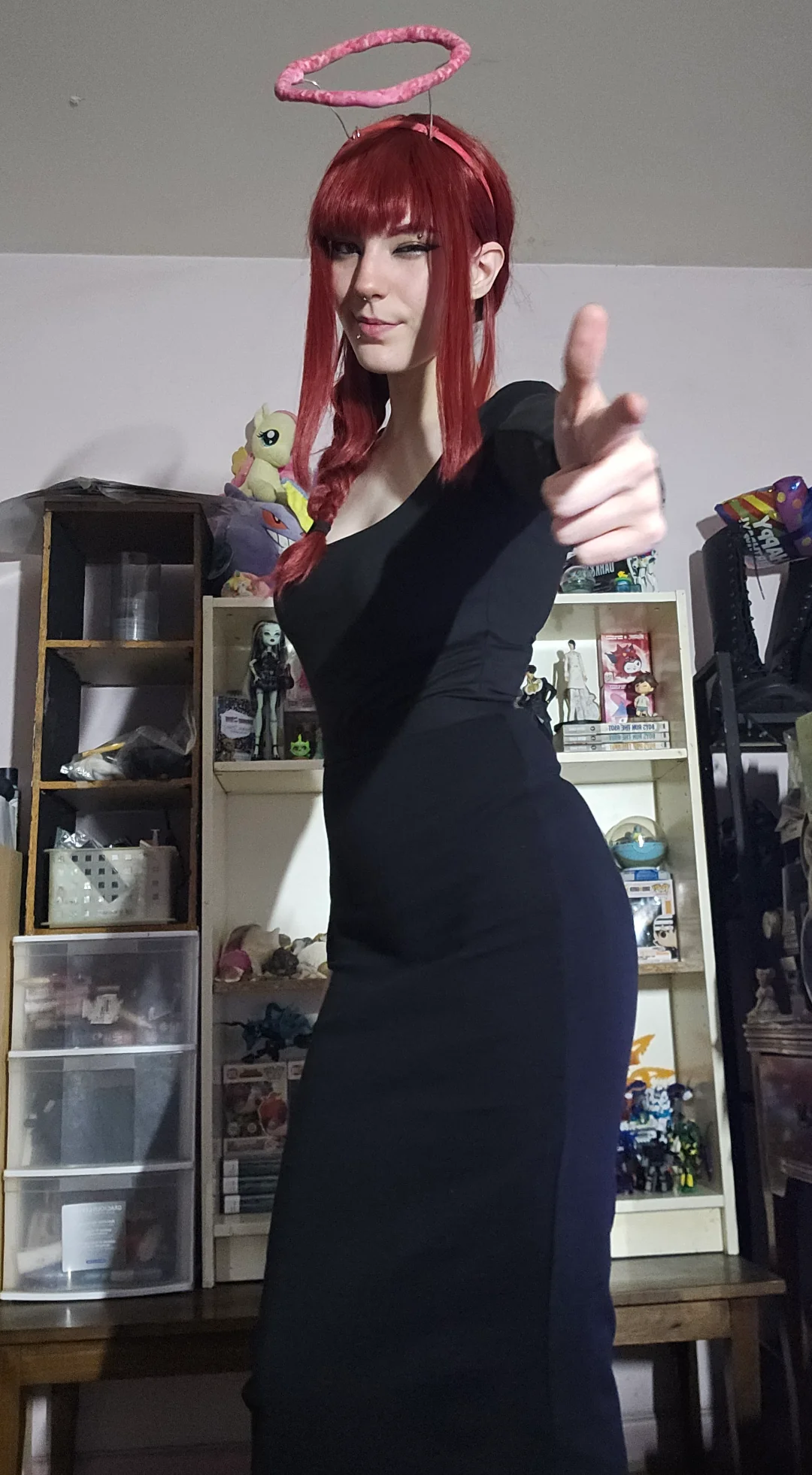 My black dress makima cosplay by Lukewarmlotad picture 1 of 4