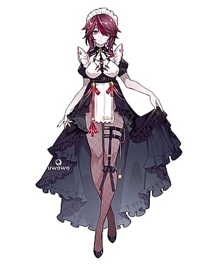 Maid Rosaria From Genshin Impact By Azukichwan'