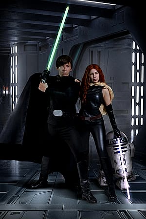 Luke and Mara Jade Skywalkers from Star Wars (bf and me)'