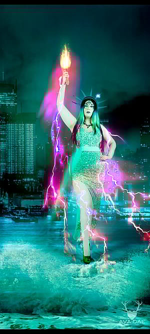 Lady Liberty (Ghostbusters style) by BlackLite Bonnie'