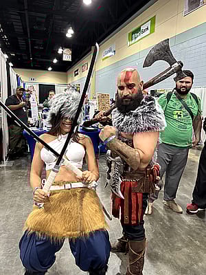 Inosuke meets Kratos by AdventureJuntos'