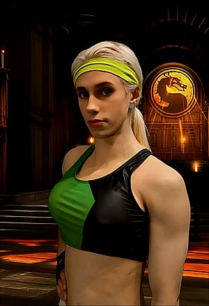 Cosplay Sonya Blade 💚 Mortal Kombat 11'