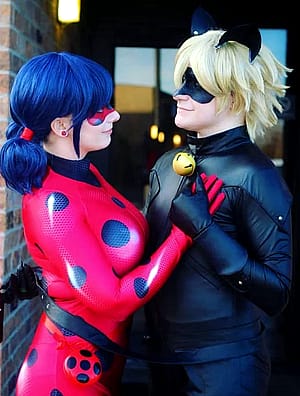 Ladybug and Cat Noir by Kiki Rose (me) and friend (anon)'