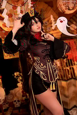 Hu Tao cosplay by me (Evie Lee Mikomin)'