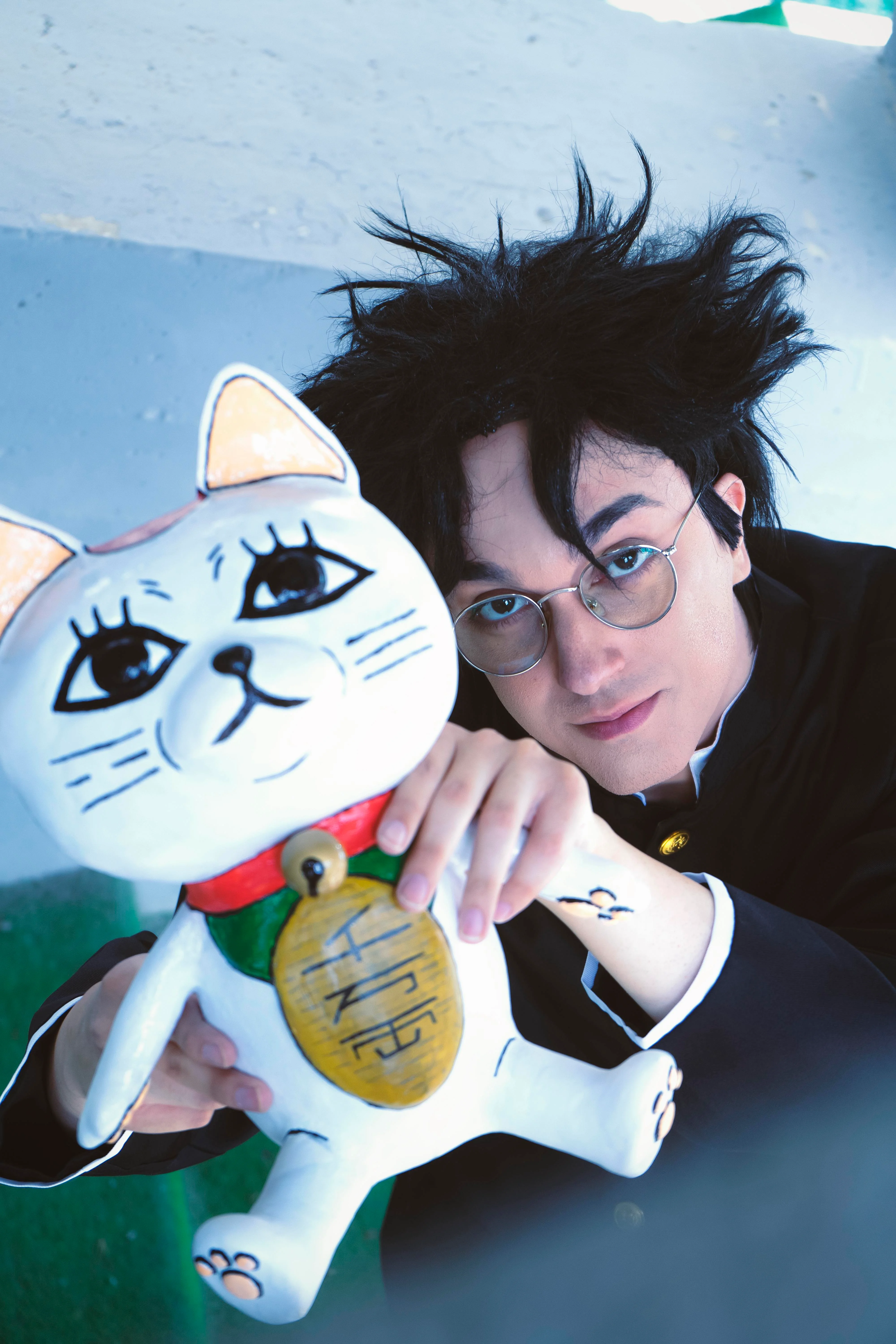 Ken Takakura/Okarun cosplay by itsCynari (me) + handmade Turbo Granny prop picture 2 of 2