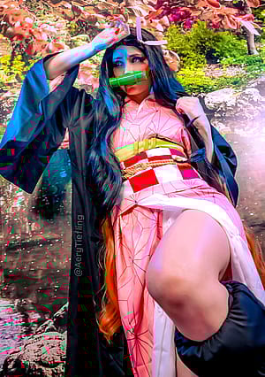 Nezuko from Demon Slayer by Aery Tiefling [OC]'