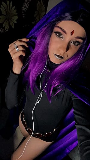 My raven cosplay from the og teen titans cartoon'