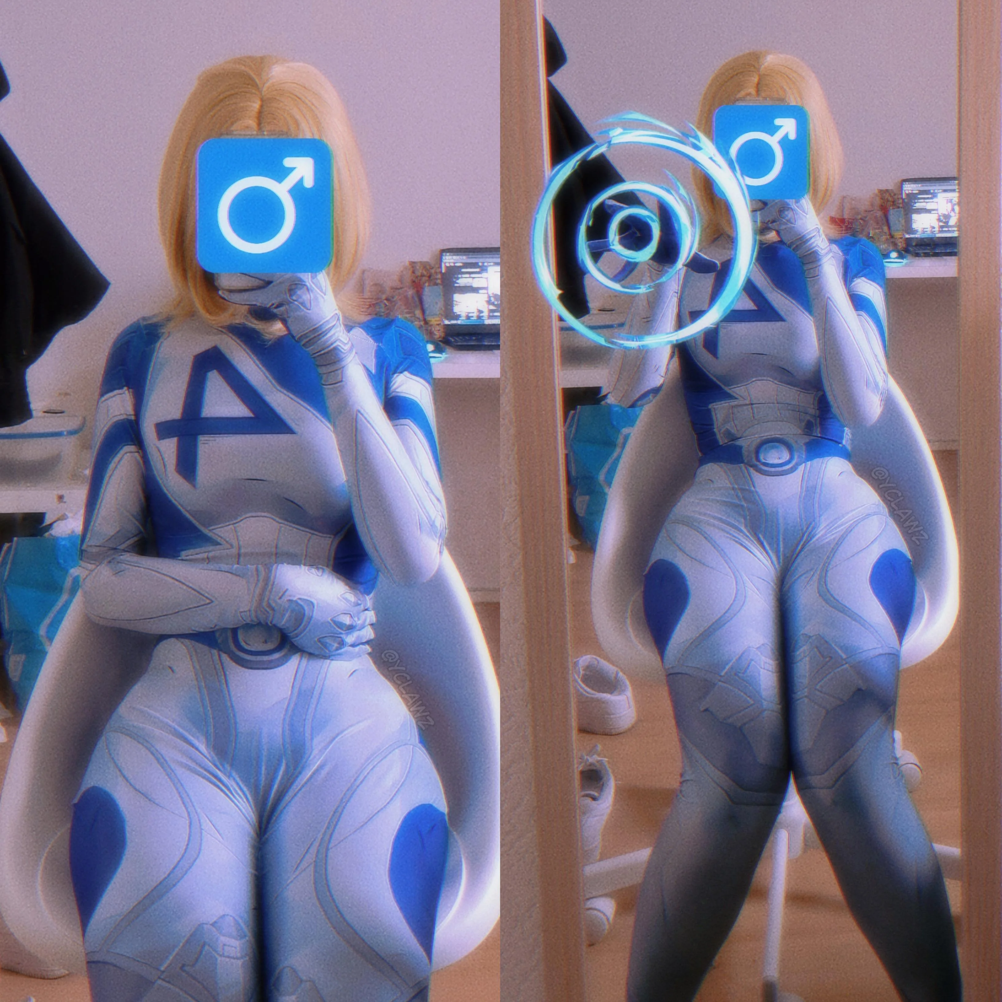 I (male) cosplayed Invisible Woman - Yclawz picture 1 of 1