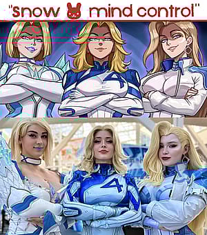 Snow Bunny Squad 💙 by buttercupcosplays, Pinchyuwu, and Nixxi.cat'
