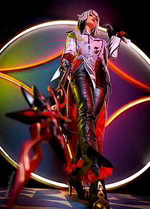 Arlecchino from Genshin Impact by Aery Tiefling [OC]'