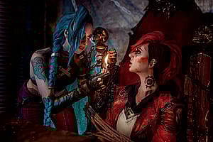 Vi and Jinx from Arcane by AGflower and Yuffie'