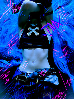 Jinx Cosplay 💙 This is my first cosplay! (Cynthila Ashera)'
