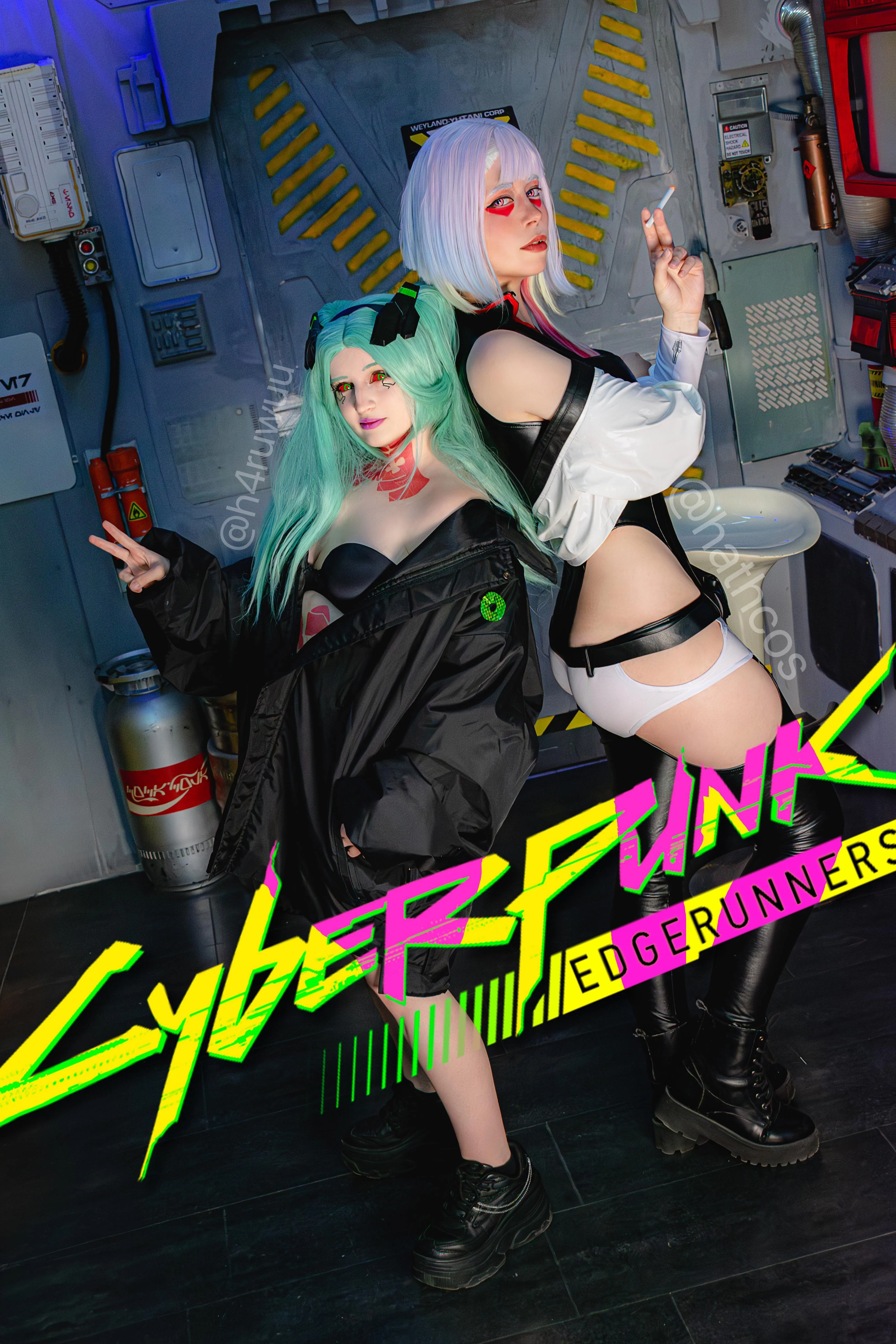 Lucy and Rebecca cosplays (Cyberpunk Edgerunners) by h4ru.cos and Hathcos picture 1 of 1