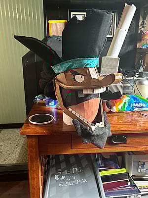 Blackbeard (one piece) and Jrs Bonnie (FNAF Jrs), Halloween costumes for my bro and I'