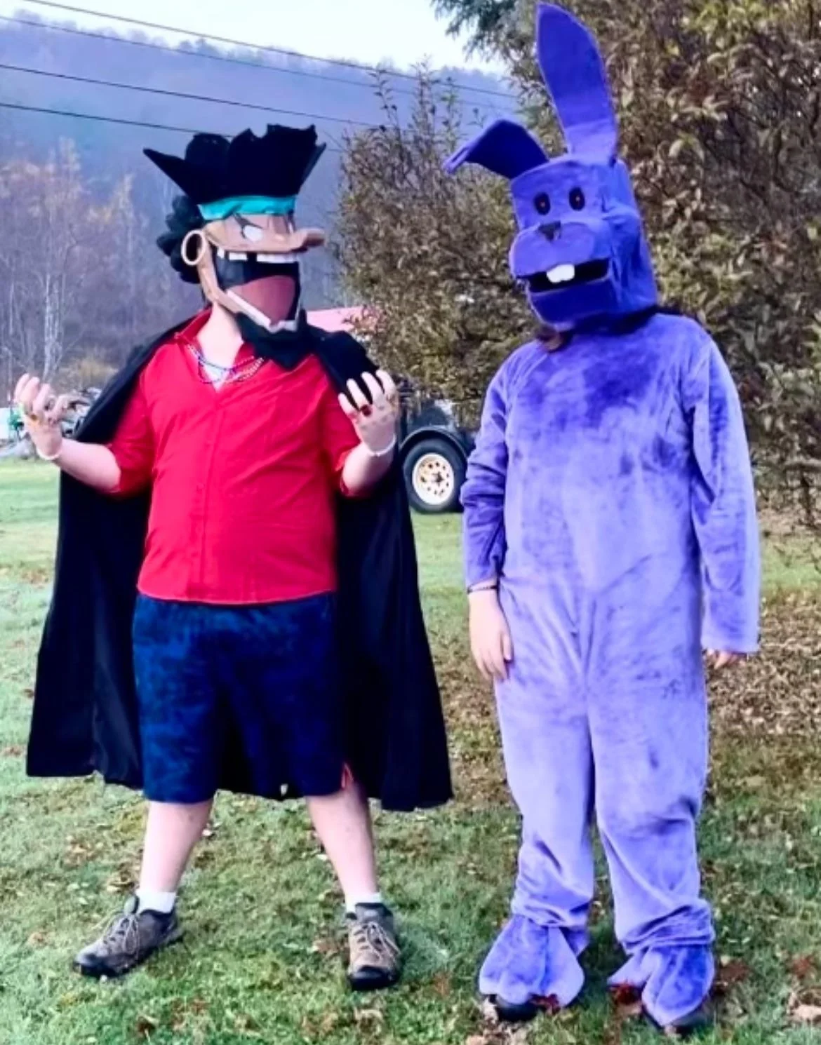 Blackbeard (one piece) and Jrs Bonnie (FNAF Jrs), Halloween costumes for my bro and I picture 2 of 4