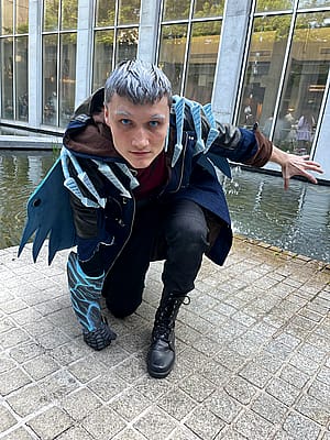 Nero cosplay from Devil May Cry. Cosplayers name whitehairdante_23'