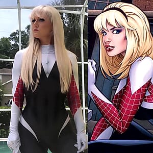 My partner and I as spider Gwen and 2099 Miles Morales'