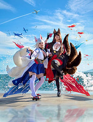 Akagi & Kaga Cosplay from Azur Lane (AngieV & Eirone Siderius)'