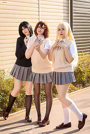 K-on! Mio, Yui, Tsumugi by Liar_Ara, NJ, Wildmlem'