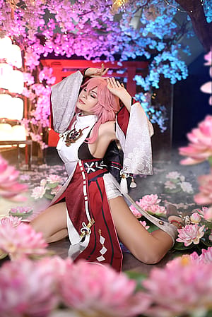 Yae Miko from Genshin Impact by Yuna Kairi'