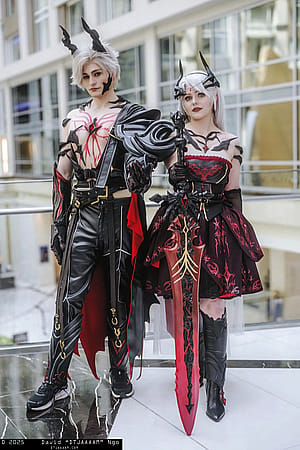 Sylus and MC from Love and Deepspace (dragonfeather.cos)'