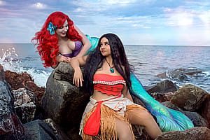 Ariel and Moana from Disney by AGflower and Animagix'