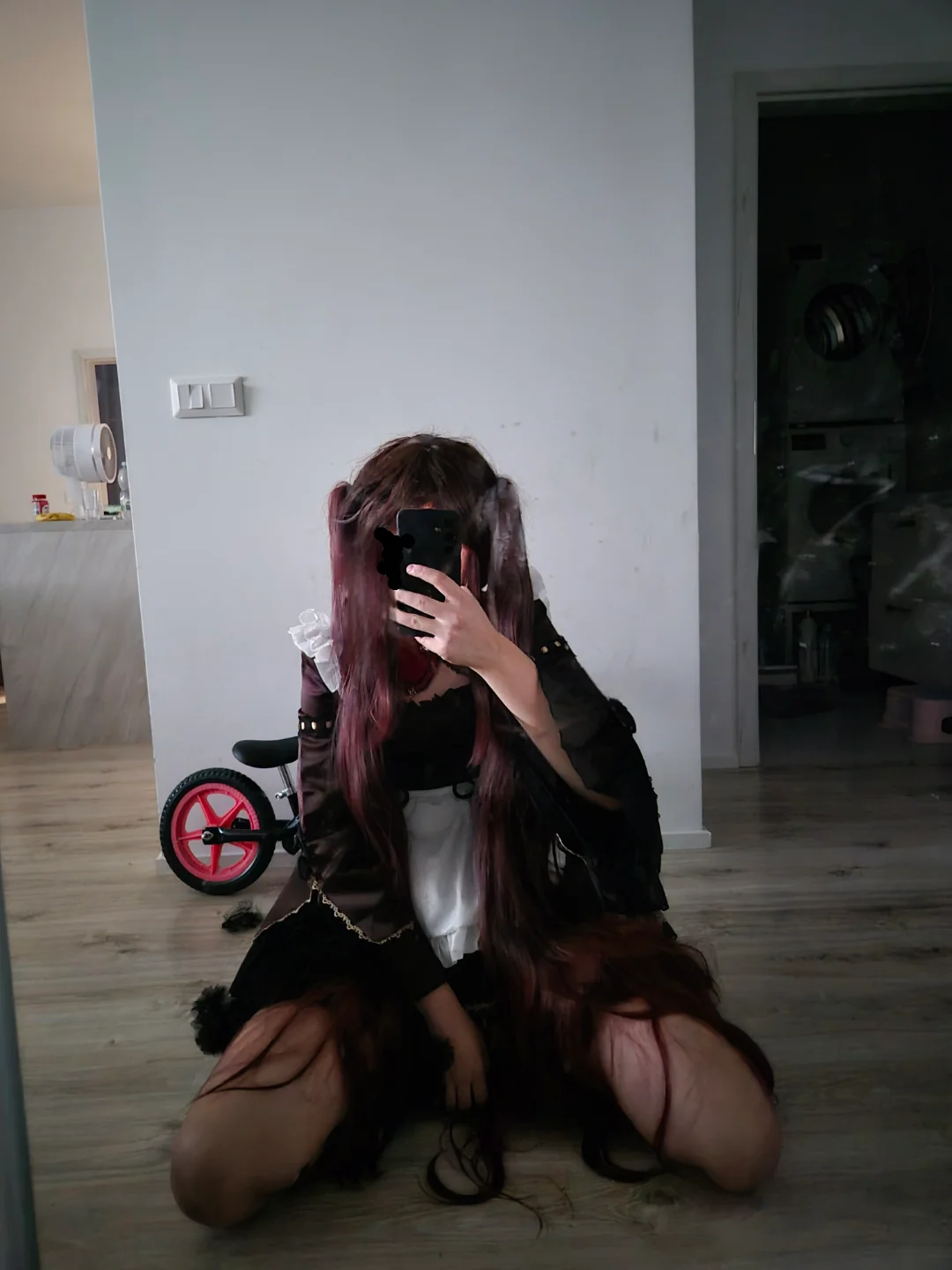 Maid Hu Tao now with ponytails! (Amekurisu) picture 2 of 2