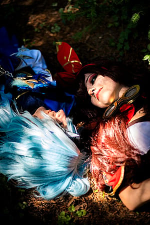 Eula and Amber from Genshin Impact by Yaku and Sanka'