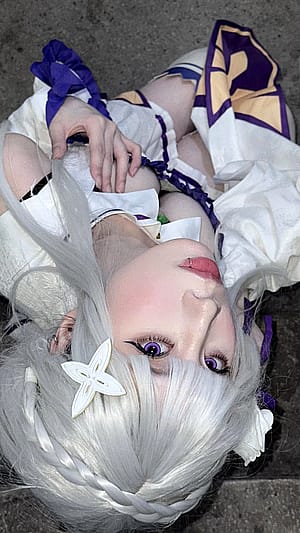 My Emilia cosplay ：）'