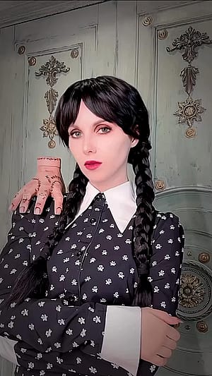 Wednesday cosplay by Peppy_cos'
