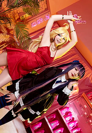 Panty and Stocking cosplay by Zephyr Cat and Woofdis ♡'