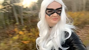 barbie as the black cat: not a villain, not a hero, just iconic.'