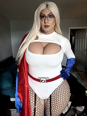 Powergirl cosplay by 1nghtinparis, I know fishnets aren’t accurate but they’re fun :)'