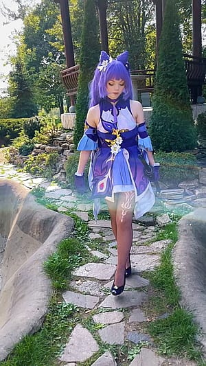 Keqing cosplay by caticornplay'
