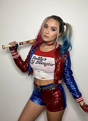 my harley quinn cosplay for today (sabby)'