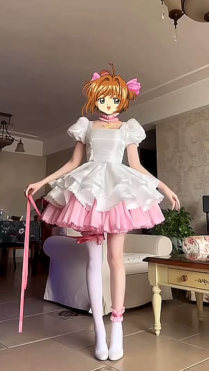 Sakura’s cosplay outfit is absolutely stunning — I was amazed when I put it on, it’s so beautiful! ✨'