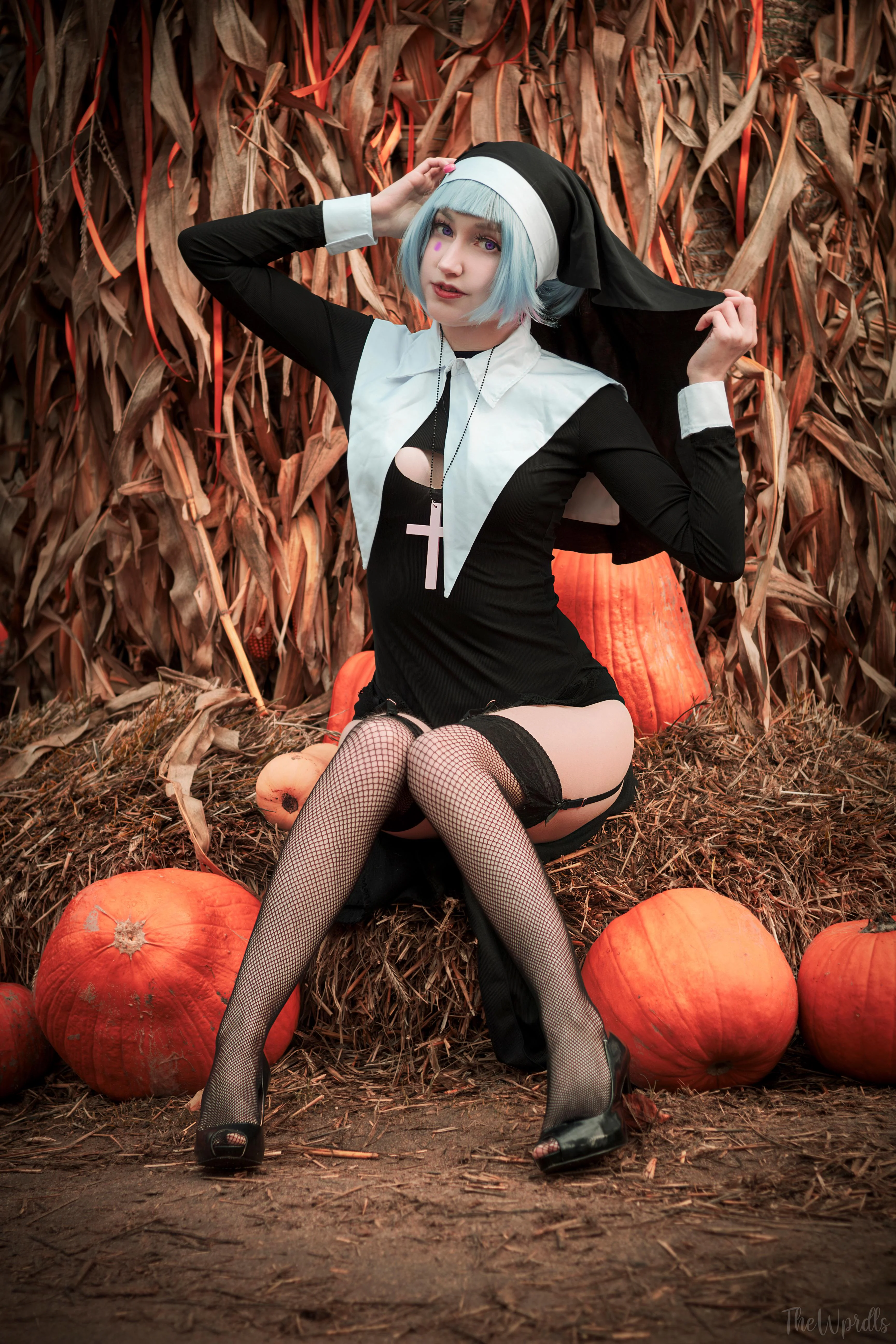 Miku Rabbit Hole Nun Cosplay by @v.rose_cosplay picture 1 of 1
