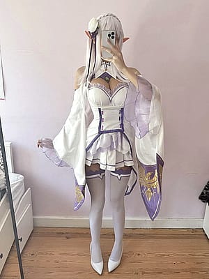 emilia from re: zero by kitsunedereee'