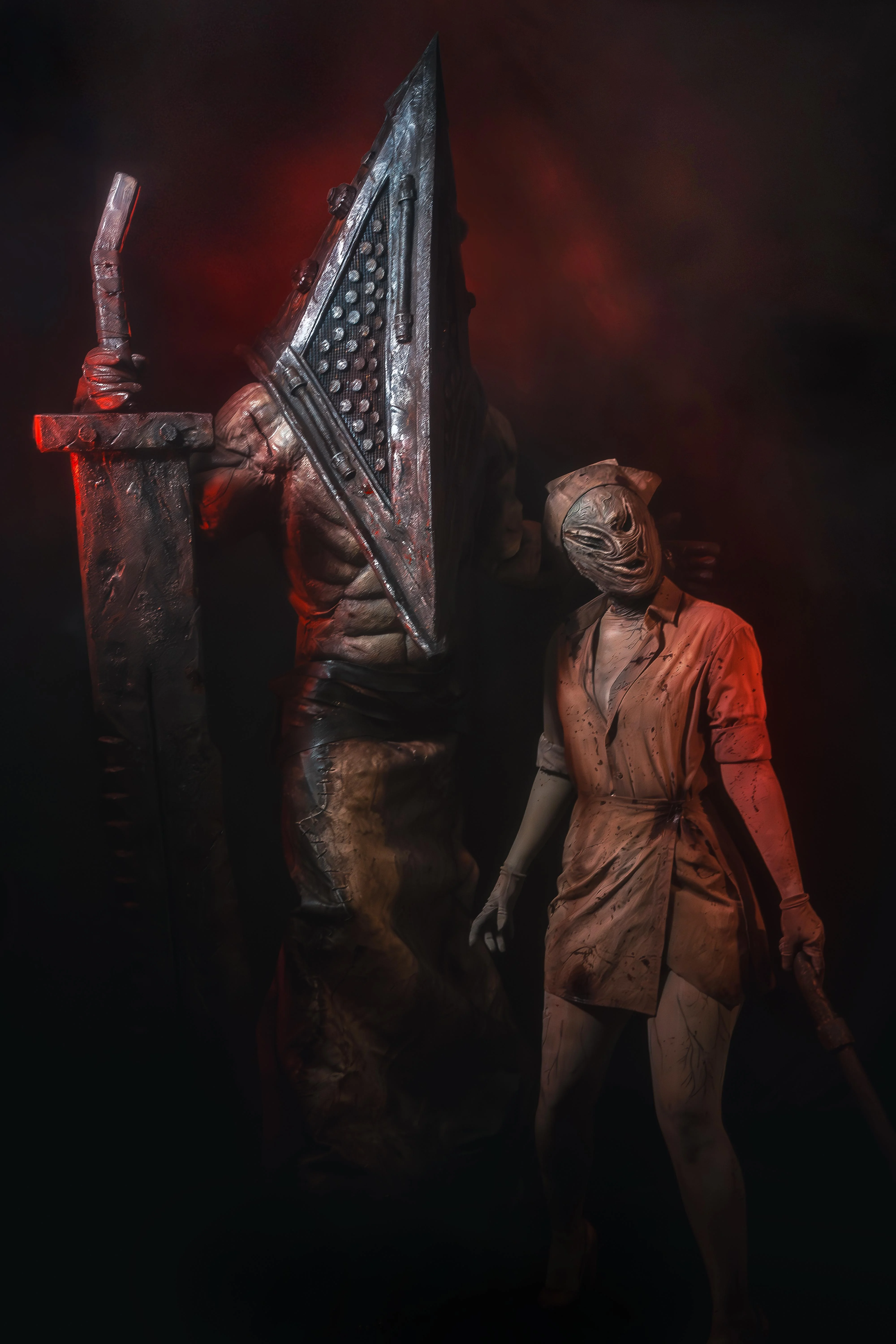 Pyramidhead and Nurse cosplay from Silent Hill Homecoming by MysticMortician and Cosplay_meg picture 1 of 1