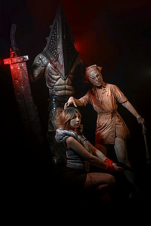 Nurse, Pyramidhead and Heather from Silent Hill by MysticMortician, Cosplaymeg , stassianova'
