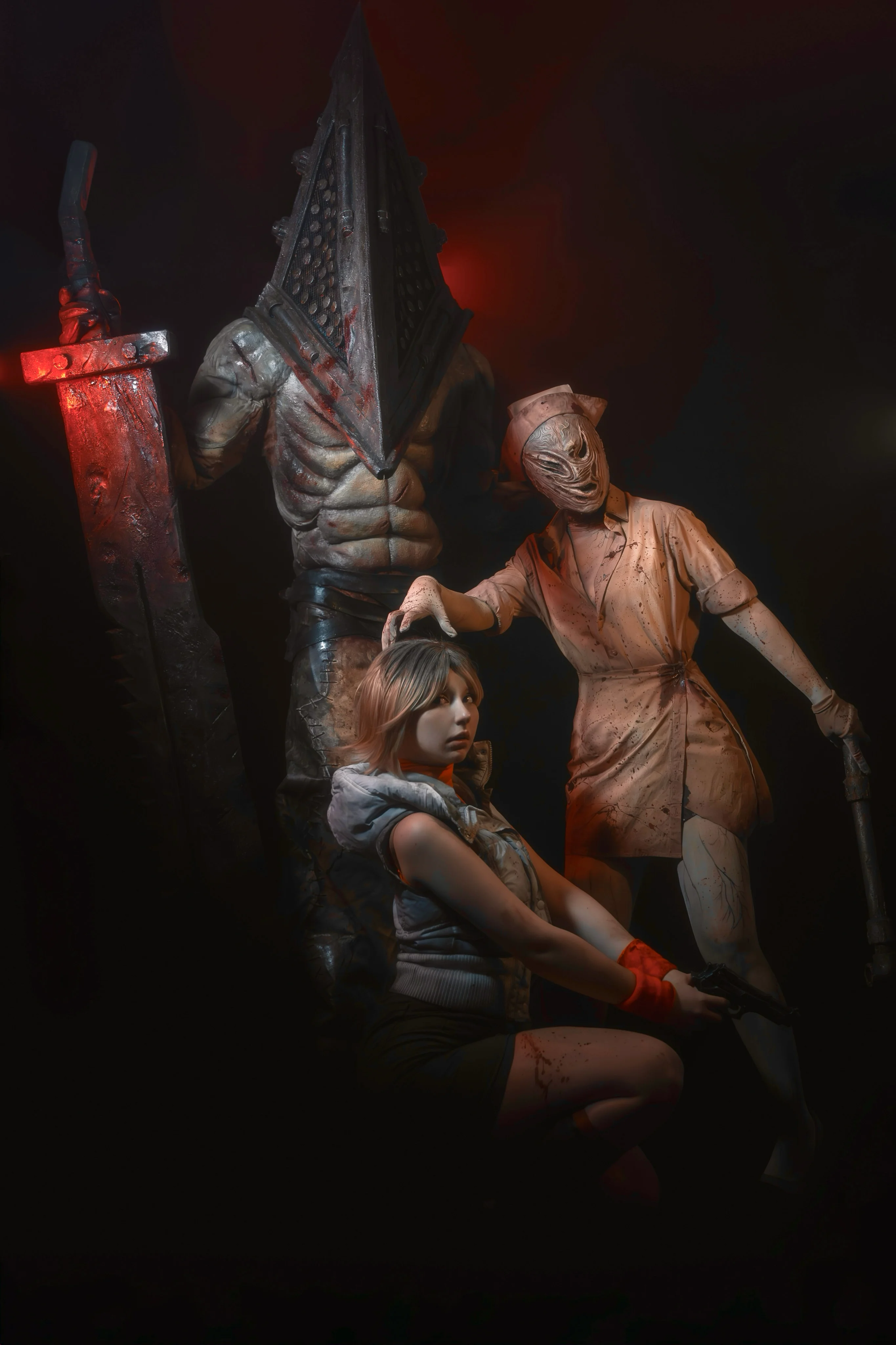 Nurse, Pyramidhead and Heather from Silent Hill by MysticMortician, Cosplaymeg , stassianova picture 1 of 1