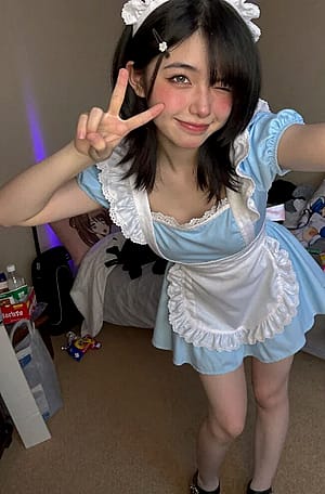 Just doing a maid cosplay outfit i found on amazon'