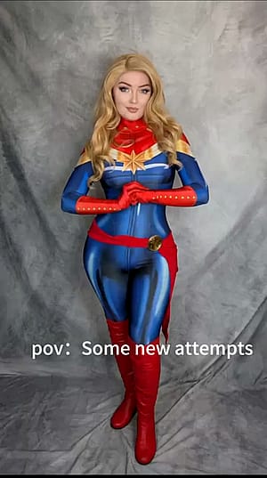 Trying something new with one of my Captain Marvel cosplay photos'