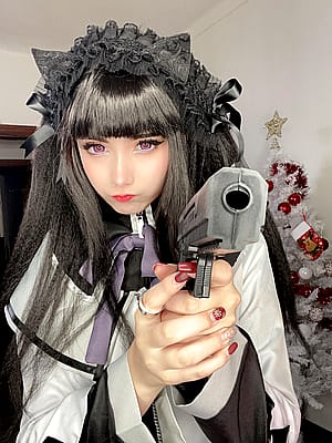 Aloeveraiskawaii cosplaying Homura Akemi - The Puella Magi'